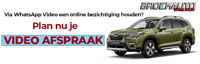 WhatsApp Videoafspraak maken voor bezichtigng bij Subarudealer Broekauto Waalwijk